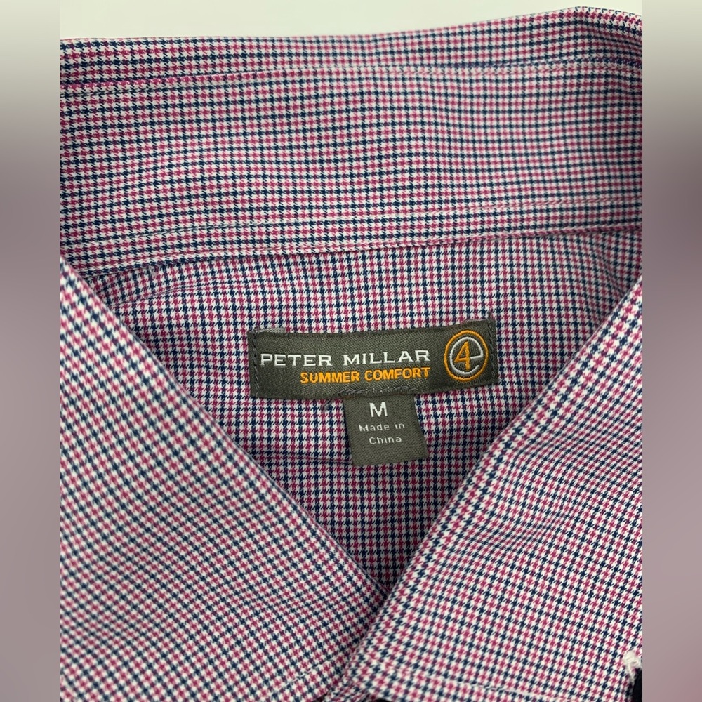 Peter Millar Summer Comfort Long Sleeve Button Down Shirt Size M